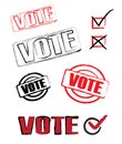 Vote icons Royalty Free Stock Photo