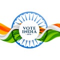 Vote india election background with flag