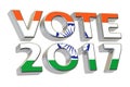 Vote 2017 in India. Indian election concept, 3D rendering