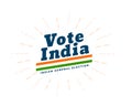 vote for india loksabha election background for tricolor indian flag