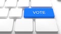 Vote Keyboard button -Electronic or internet voting concept e-voting or online voting American Election Royalty Free Stock Photo