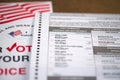 Vote By Mail Ballot With Donald Trump And Mike Pence In Focus