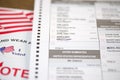 Vote By Mail Ballot With Joe Biden and Kamala Harris In Focus