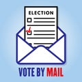 Vote by mail icon or sign. Vector illustration