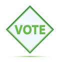 Vote modern abstract green diamond button Royalty Free Stock Photo