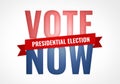 Vote now presidential election symbol america USA Royalty Free Stock Photo