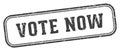 vote now stamp. vote now rectangular stamp on white background Royalty Free Stock Photo