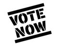 Vote now stamp on white Royalty Free Stock Photo