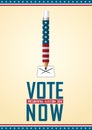 Vote now. 2016 USA presidential election campaign. Royalty Free Stock Photo