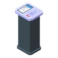 Vote online box icon isometric vector. Election process