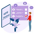 Vote Online Vector People Election E-voting