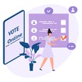 Vote Online Vector People Election E-voting