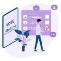 Vote Online Vector People Election E-voting