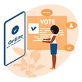 Vote Online Vector People Election E-voting