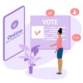 Vote Online Vector People Election E-voting