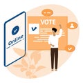 Vote Online Vector People Election E-voting