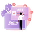 Vote Online Vector People Election E-voting