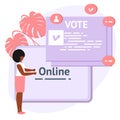 Vote Online Vector People Election E-voting