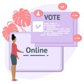 Vote Online Vector People Election E-voting