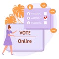 Vote Online Vector People Election E-voting