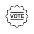 What is your opinion? Your vote counts! Outline vector icon. Badge, sticker design.