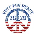 2020 Vote For Peace Unites States Flag Design