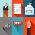 Vote political elections concept. Illustration for campaign leaflets, web sites and flayers