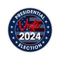 Vote 2024 Presidential election USA, star emblem Royalty Free Stock Photo