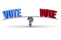 Vote Red Or Blue? Royalty Free Stock Photo