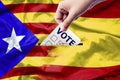 Vote referendum for Catalonia independence exit national Royalty Free Stock Photo