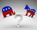 Vote republican or democrat Royalty Free Stock Photo