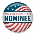 2024 Vote Republican Design with Nominee Patriotic Red white and Blue Stars and Stripes Royalty Free Stock Photo