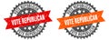 vote republican band sign. vote republican grunge stamp set Royalty Free Stock Photo