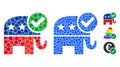 Vote Republican Composition Icon of Circle Dots