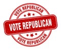 vote republican stamp. vote republican round grunge sign.