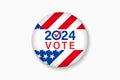 Vote 2024, round emblem from Election USA Royalty Free Stock Photo