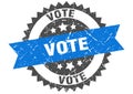 vote round grunge stamp. vote