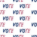 Vote. Seamless vector pattern. Political topics. Presidential elections in the United States of America. Isolated background.