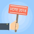 Vote 2018 sign. Royalty Free Stock Photo