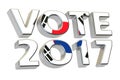 Vote 2017 in South Korea, presidential election concept. 3D rend