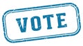 vote stamp. vote rectangular stamp on white background Royalty Free Stock Photo