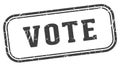 vote stamp. vote rectangular stamp on white background Royalty Free Stock Photo