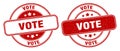 Vote stamp. vote label. round grunge sign Royalty Free Stock Photo