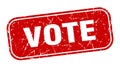 vote stamp. vote square grungy isolated sign. Royalty Free Stock Photo