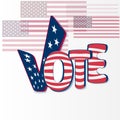 Vote with stars and stripes