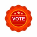 Vote Sticker icon vector image. Royalty Free Stock Photo
