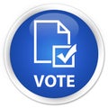 Vote (survey icon) premium blue round button