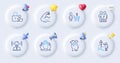 Vote, Survey and Stress line icons. For web app, printing. Vector