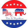 Vote to Republican Logo USA Flag Illustration Vectors