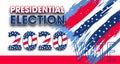 Vote 2020 USA. United States of America Presidential Election. Dynamic design elements for a flyer, presentations, poster.